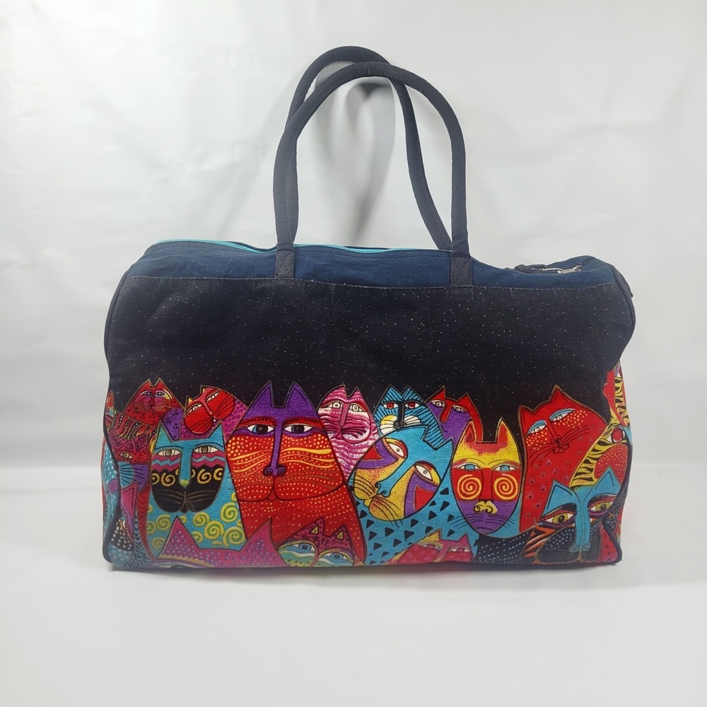 Laurel Burch Fantasticats OVERSIZED Tote Bag Travel Hobby 21x8x16 Weekender